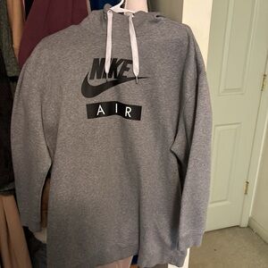 Nike Women's Gray Hoodie with Air Logo